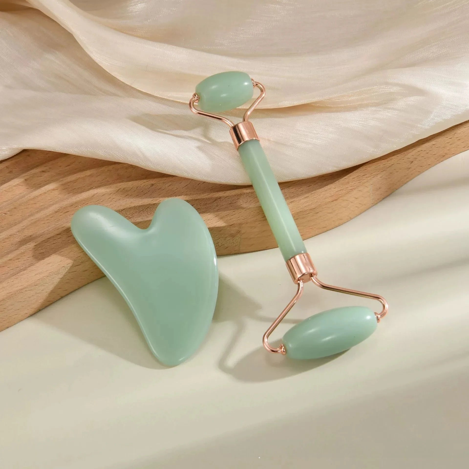 Rouleau et Gua-Sha - Émeraude